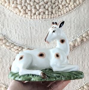 Ceramic Deer Figurine Home Decor Vintage